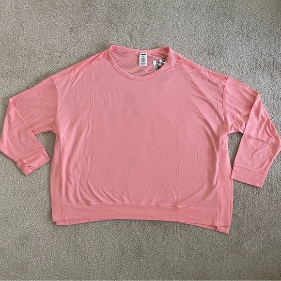 Avia Women’s Mesh Back Long Sleeve T-Shirt With Side Slit XXL 20 - Picture 3 of 14